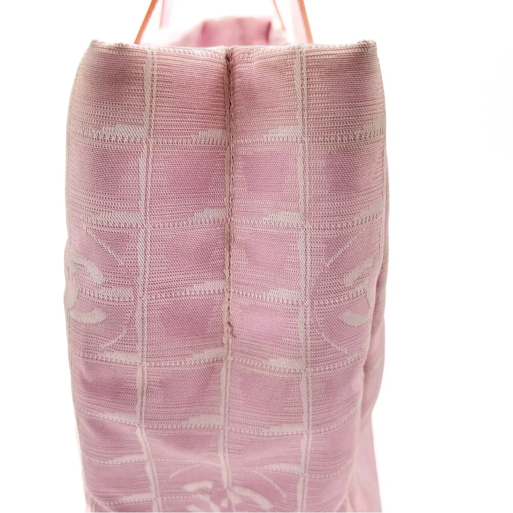 CHANEL Nylon Medium Travel Tote Bag Pink